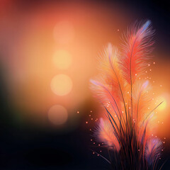 An abstract design featuring a feather that can be u sed for an icon, logo or emblem.