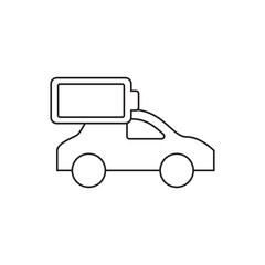 Electric Vehicle Battery Charging Process Display Outline