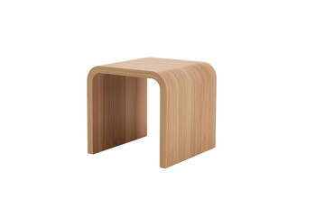 Modern curved plywood stool adds a touch of minimalist warmth to your design project, blending naturally into contemporary or Scandinavian interiors