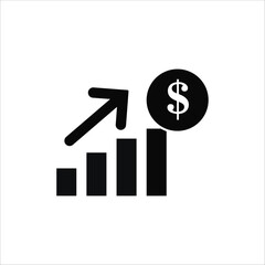 revenue icons. simple solid vector illustration