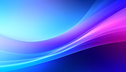 Abstract flowing curves of vibrant blue, purple, and pink hues create a dynamic, energetic background.
