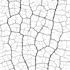 Cracked texture background with distressed lines, Transparent Background