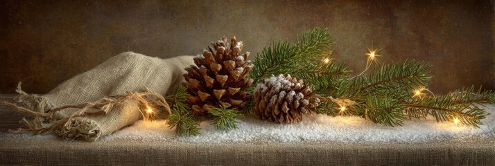 christmas tree with cones