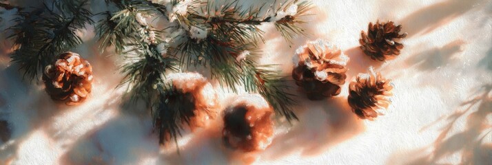 christmas tree with cones