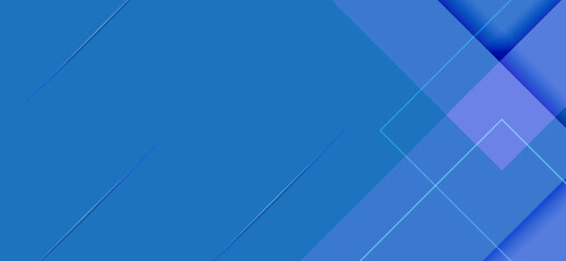 This digital art showcases shades of blue with overlapping geometric shapes and subtle diagonal lines creating a modern and clean aesthetic background for diverse applications