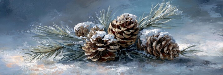 christmas tree with cones