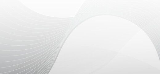 Elegant white and gray background with flowing lines and smooth curves creates a modern and minimalist design, ideal for sophisticated presentations or websites with a clean aesthetic
