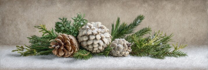 christmas tree with cones