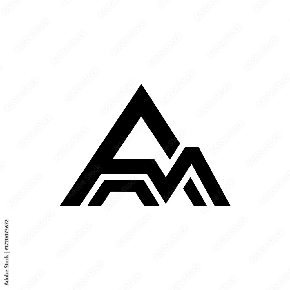 Poster abstract geometric logo design with overlapping angular shapes for modern branding and creative iden