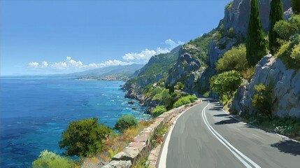 Obraz premium road to the sea
