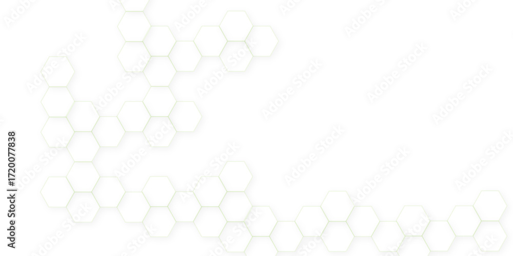Poster abstract white hexagonal background. luxury white pattern. futuristic abstract honeycomb technology 