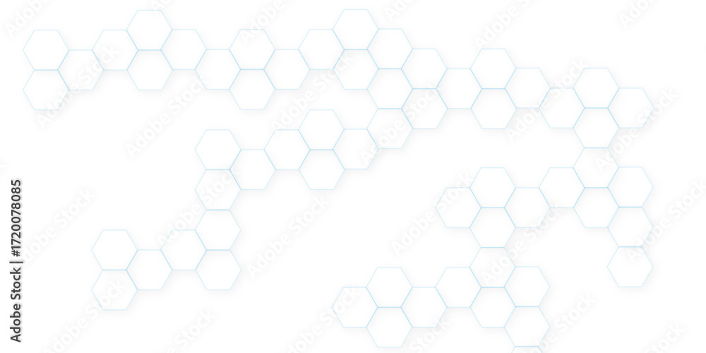 Poster abstract white hexagonal background. luxury white pattern. futuristic abstract honeycomb technology 