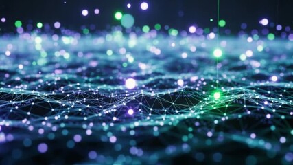 Abstract technology network background with connecting dots and lines for presentations and futuristic digital concepts - Powered by Adobe