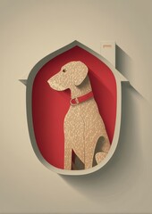 Artistic Representation of Dog in Safety and Wellness Theme Using Paper Cut Technique