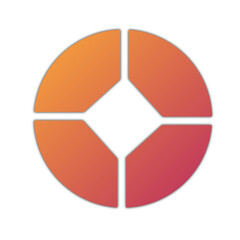 A stylized logo or icon: Its simple, clean design makes it suitable for branding