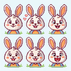 Pixel Art Emoji Pack – Retro 8-Bit Style Vector Icons Collection