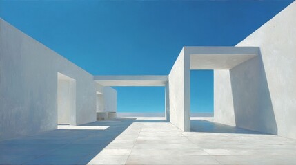 white house with blue sky