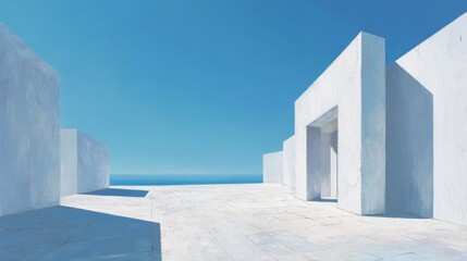 white house in santorini greece