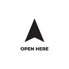 Open Here Triangle Package Mark