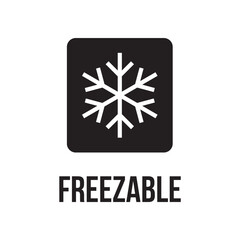 Freezable Cold Snowflake in Square Icon