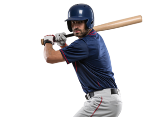 Firefly_A single blue hydrangea flower with green leaves isolated on a white background - Firefly_Baseball Player Bat Swing Isolated on Transparent Background 