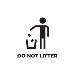 Do Not Litter Garbage and Waste Icon