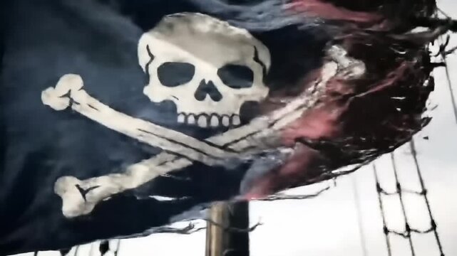 Pirate flag closeup