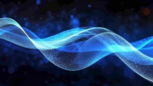 Abstract blue wave design