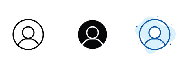 Set of pixel perfect colored Account icon.eps , 1 Silhouette, 1 Unexpanded, Account icon symbolizing a personal profile or user identity.