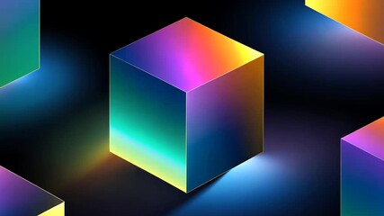 Abstract colorful cubes - Powered by Adobe