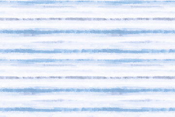 Watercolor seamless abstract texture with horizontal stripes. Hand-drawn pattern with paper texture blue, indigo and light blue colors for wallpapers, textile or carpet. Design print.