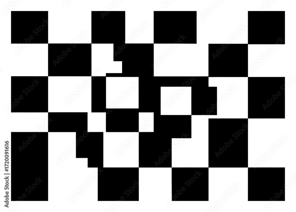 Aufkleber checkerboard tile pattern - minimalist vector design