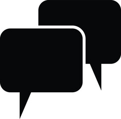 Naklejka premium Chat message bubbles icon for online communication, texting, social media conversation, feedback and digital interaction with transparent background