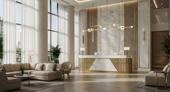 Modern luxury lobby interior design