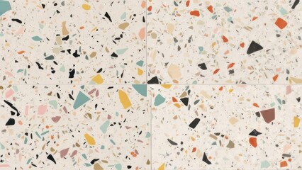 Vibrant terrazzo pattern brings playful charm and modern retro flair to any surface, perfect for stylish interiors and creative projects.