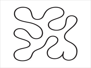 Abstract black and white shapes design element for graphic use