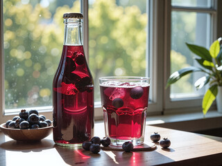Blackberry juice offers a unique tang with rich, dark tones.