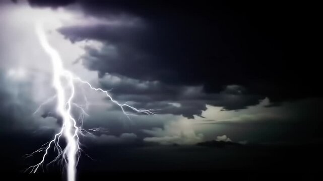 Stormy sky with lightning