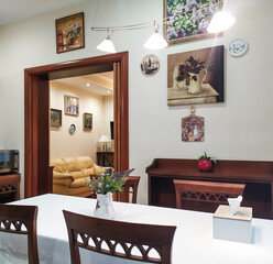 dining room interior with dining table