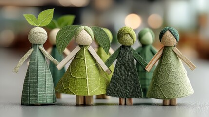 Representation of Values in Workplace Harmony Through Creative Leaf Figurines