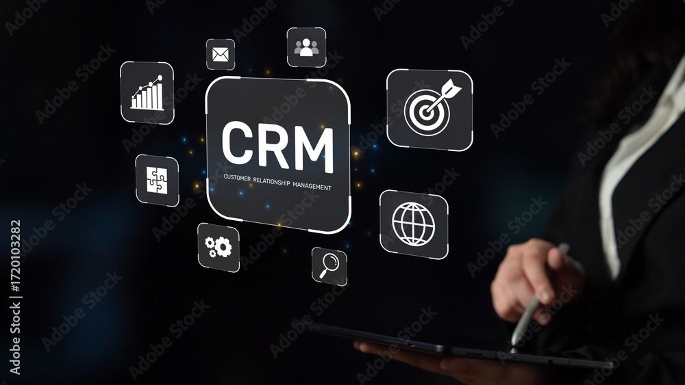 Poster crm platforms improve customer relationships through data analysis, crm communication tools, and aut