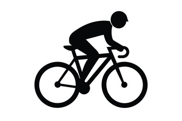cycling vector icon silhouette