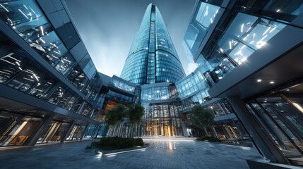 Abstract view of a skyscraper