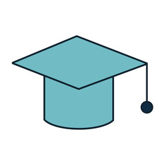 Graduation Cap with Diploma Certificate Vector illustration Design