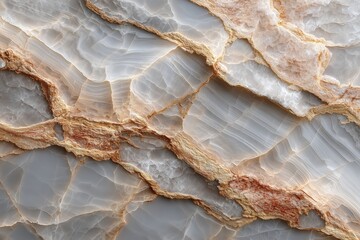 Naklejka premium Beautifully layered natural stone with intricate patterns and colors.