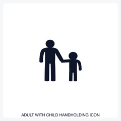 Adult with Child Handholding Icon