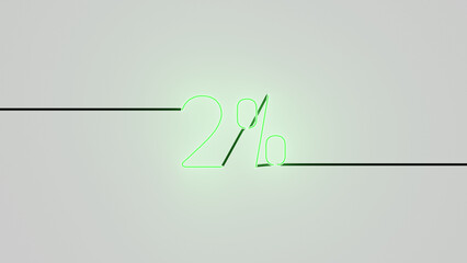 2% ne&oacute;n verde alfa.