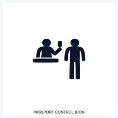 Passport Control Icon