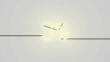 3% ne&oacute;n amarillo alfa.