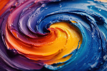 Colorful swirl up close.